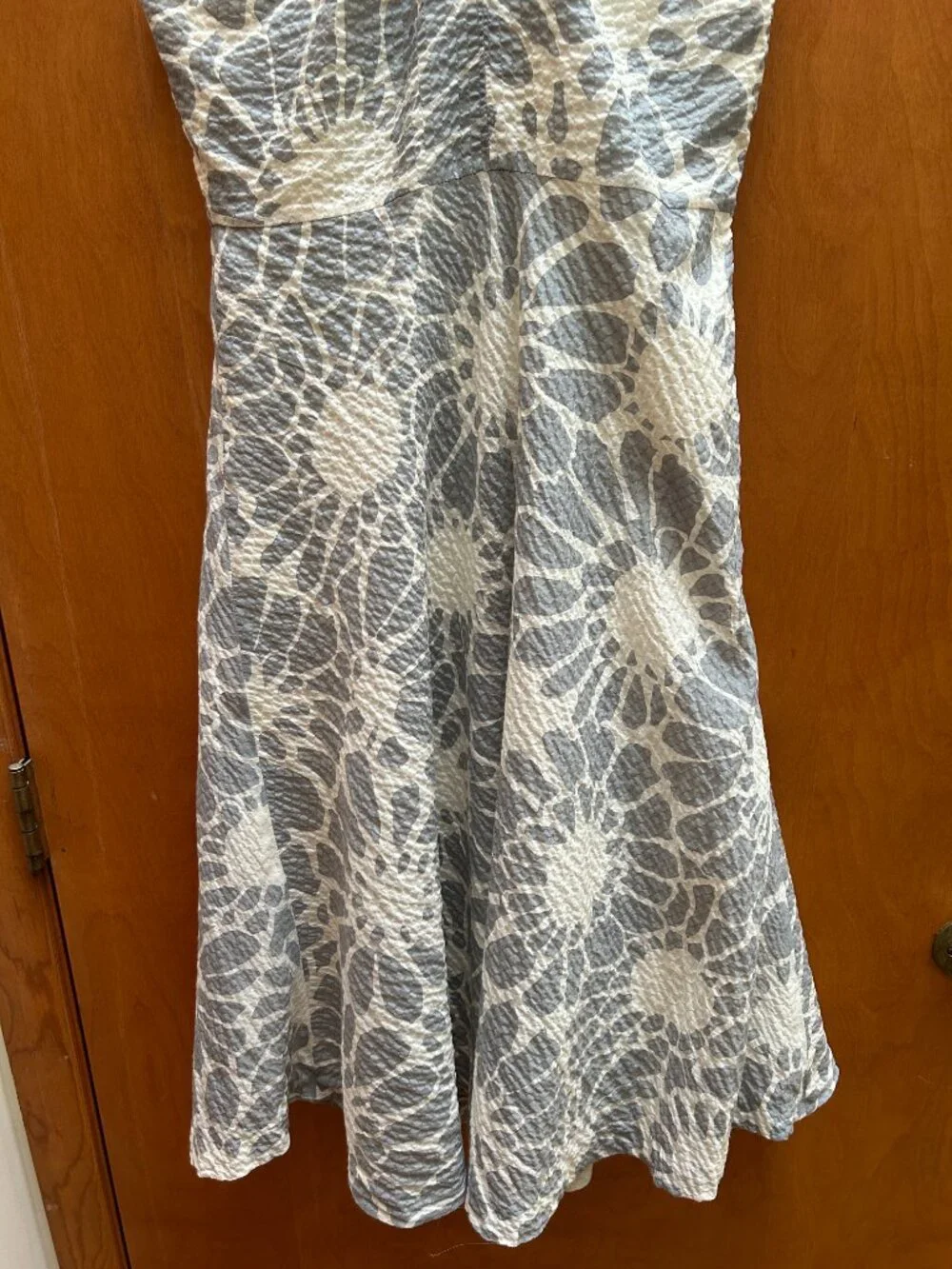 Grey and White J Crew Halter Dress Size 6